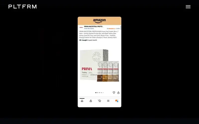 Screenshot of PLTFRM